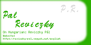 pal reviczky business card